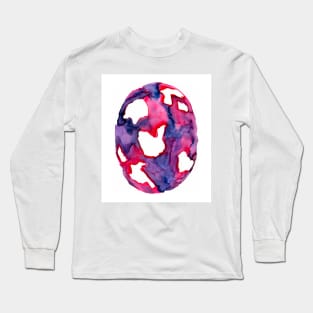 Vibrant Pink, Purple, and Magenta Watercolor Abstract Orb Long Sleeve T-Shirt